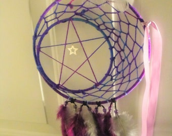 Lavender/blue star moon dreamcatcher, SALE!