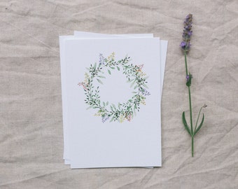 Karte Blumenkranz Etsy