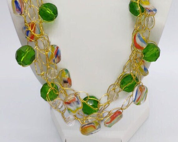 N-1561 Crochet Wire Necklace