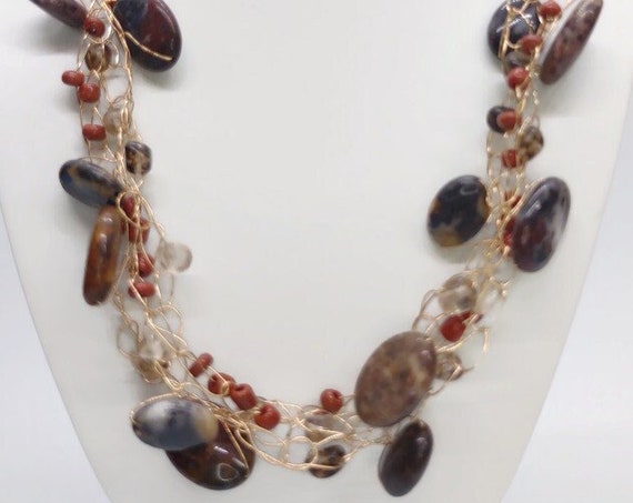 N-1609 Crochet Wire Necklace