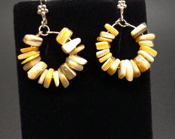 E-1696 Brown Shell Earrings