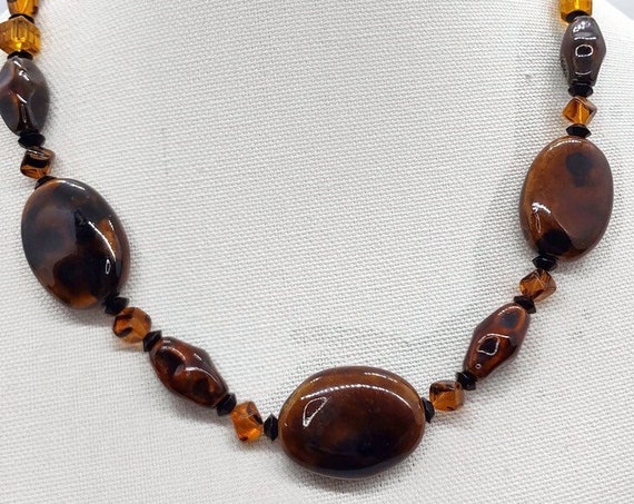 N-1628 Brown Handcrafted Necklace
