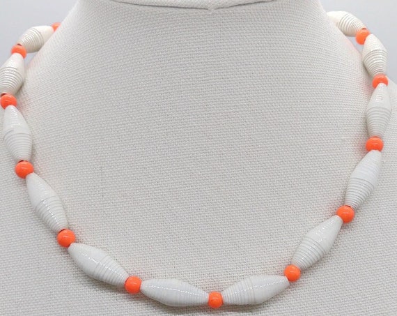 N-1658 Paper Bead Necklace