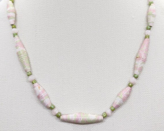 Handcrafted Paper bead Necklace