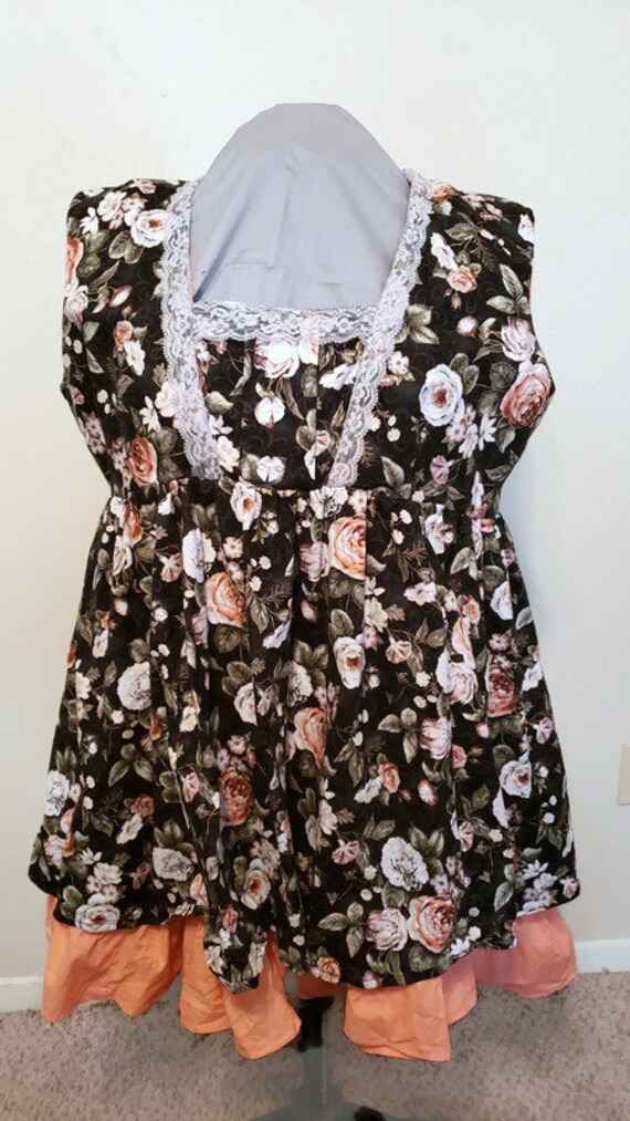 D-4103 Plus size black and orange lolita dress
