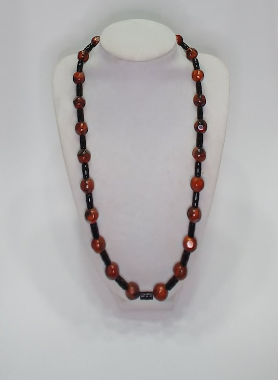N-1655 Brown and Black Necklace