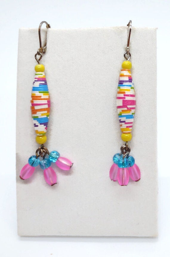 E-1687 Paper dangle earring