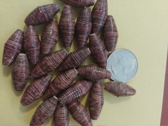 B-4055 Dark Purple Paper Beads