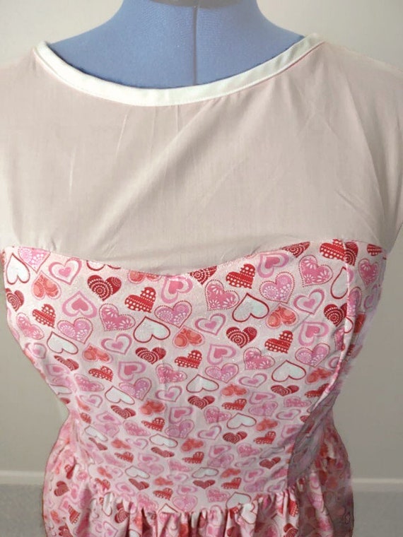 D-4106 Plus sized Pink heart dress.