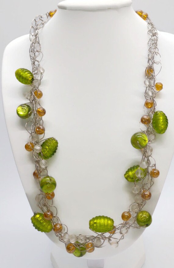 N-1637 Crochet Wire Necklace