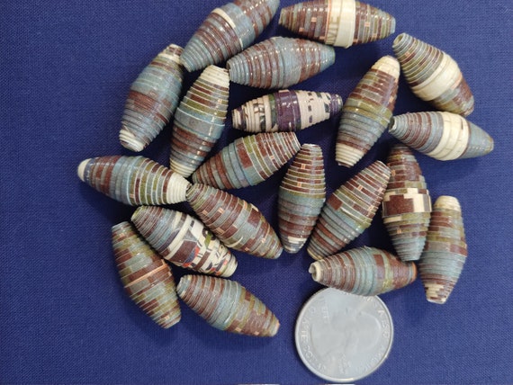 B-4012 Earth Tone Paper Beads