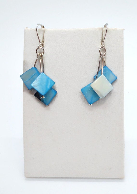 E-1699 Blue Shell Earrings