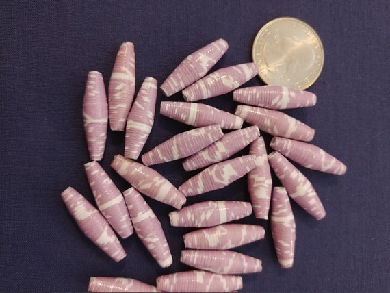 B-4027 Light Purple Paper Beads