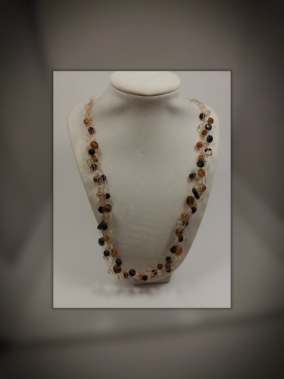 N-1592 Crochet Wire Necklace