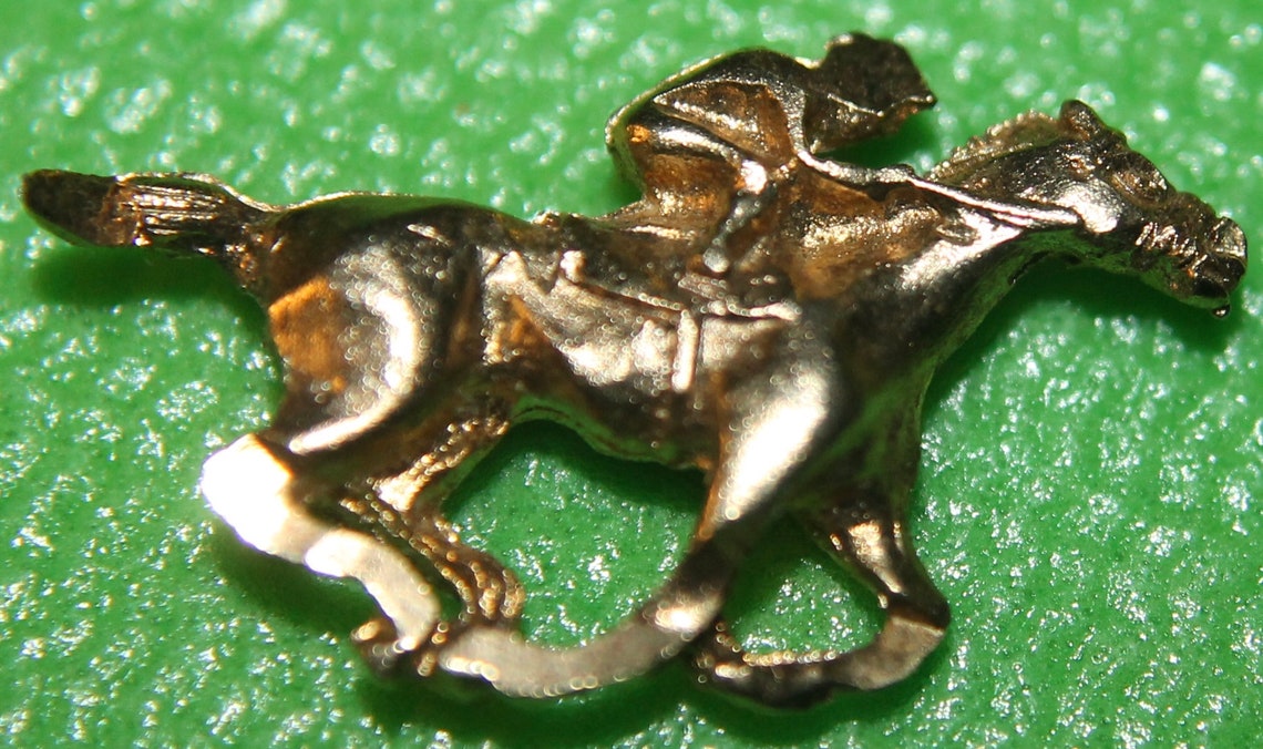 Kentucky Derby Horse lapel pin. Gold tone Etsy
