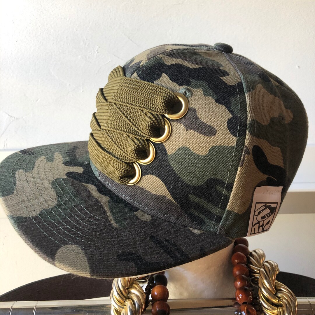 Camo Snapback Cap – Olive Green Fat Laces, Hip Hop Style - Etsy