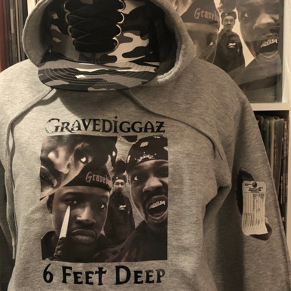 Gravediggaz hoodie with album graphics. 90s hip-hop,