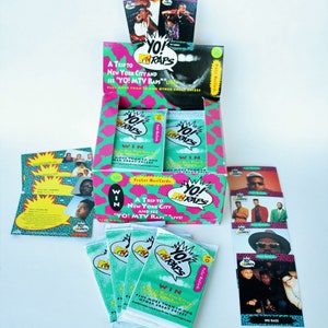 Tarjetas coleccionables de Yo MTV Raps. Sin abrir, 4 paquetes de 10 tarjetas de 1991. Artículos de colección de hip hop.