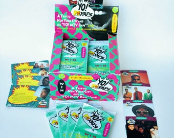 Yo MTV Raps トレーディング カード。未開封、1991 年製 10 枚