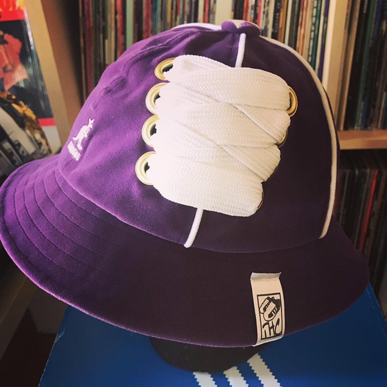 purple kangol bucket hat