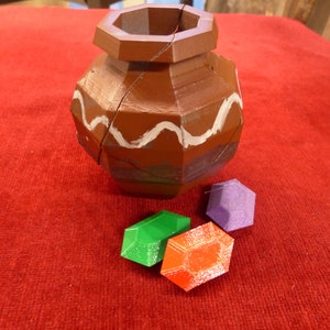 Zelda-inspired breakable pot with rupees