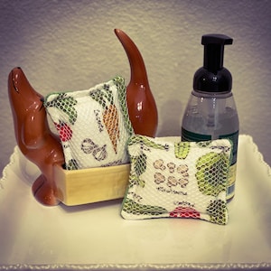 Wiederverwendbarer Geschirrschwamm, 100 % Baumwolle, waschbarer Schwamm, Zero Waste Schwamm, Umweltfreundlich, Nachhaltig leben, Scrubby
