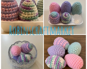 Crochet Easter Eggs, Easter Eggs, Easter Basket Gifts, Easter Bowl Fillers, Easter Gift