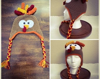 Turkey Winter Hat, Turkey Trot, Photo Prop