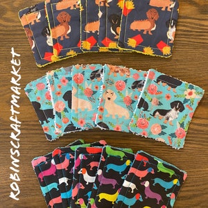 Reusable Cotton Squares, Washable Make Up Remover Facial Pads, Eco Friendly, Zero Waste Makeup, Reusable Face Wipes, 100% Cotton, Set of 5