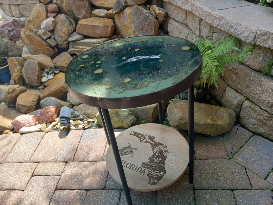 Resin Coffee Table Florida Gator Etsy
