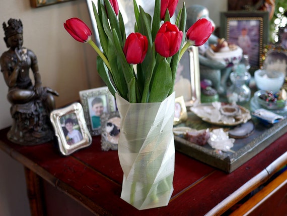 Tall Geometric 3d Printed Vase Sale 1 2 Off Etsy