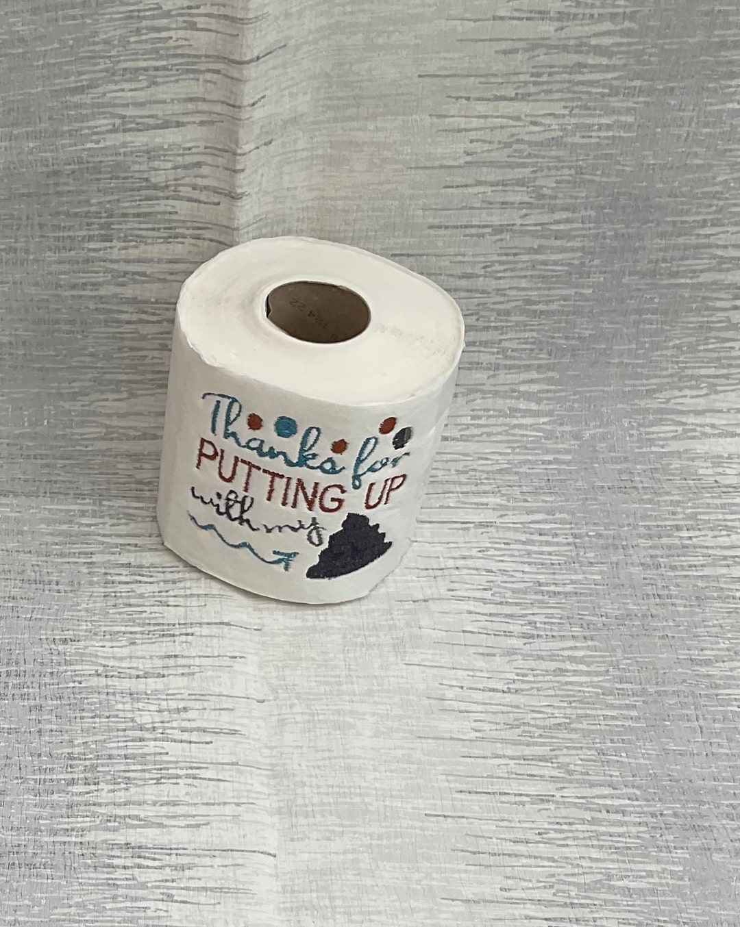 Embroidered Toilet Roll Toilet Paper Gift Thankyou For Etsy