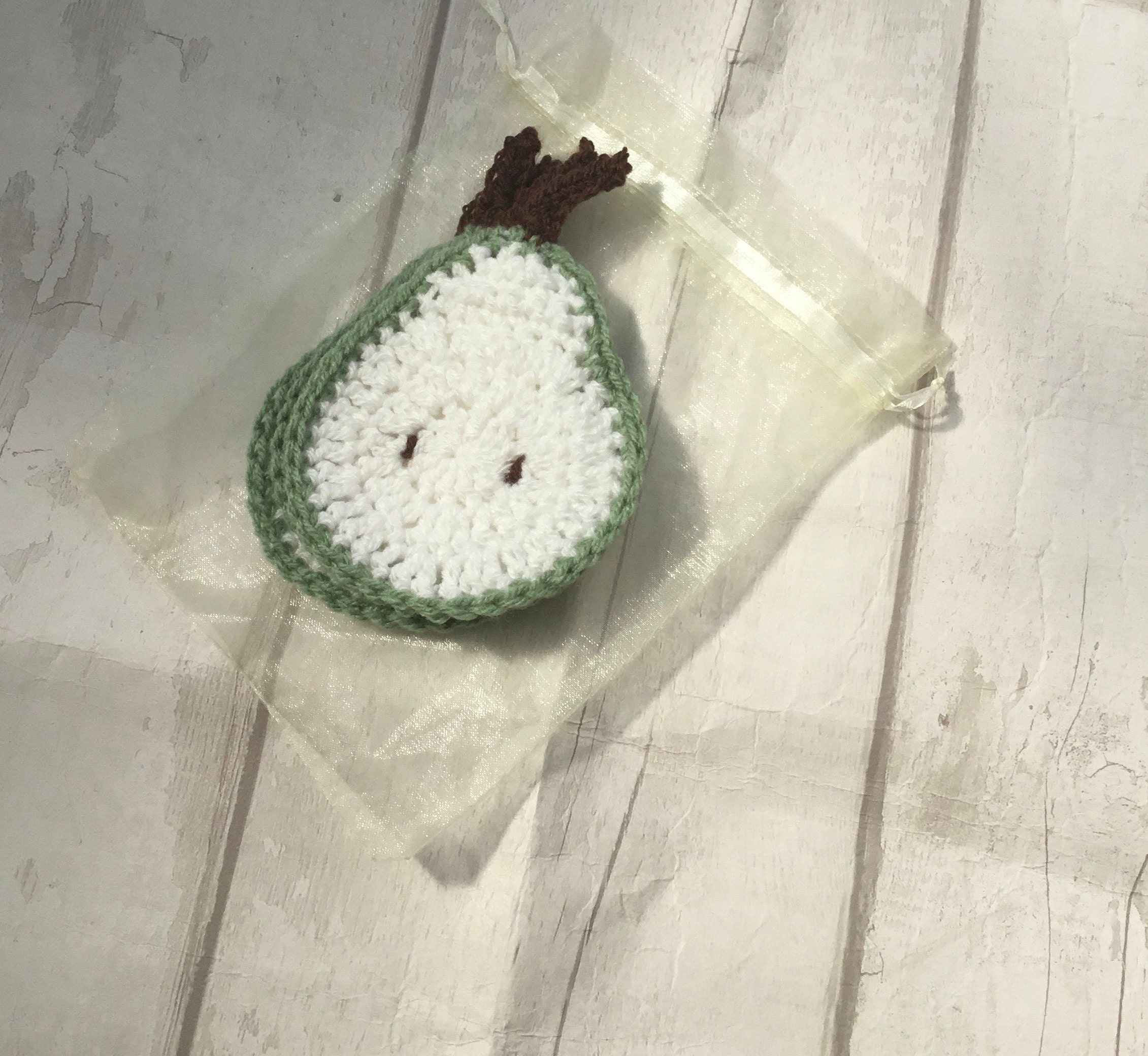 Crochet Pear Coaster Crochet Pear Table Decor Crochet Etsy UK
