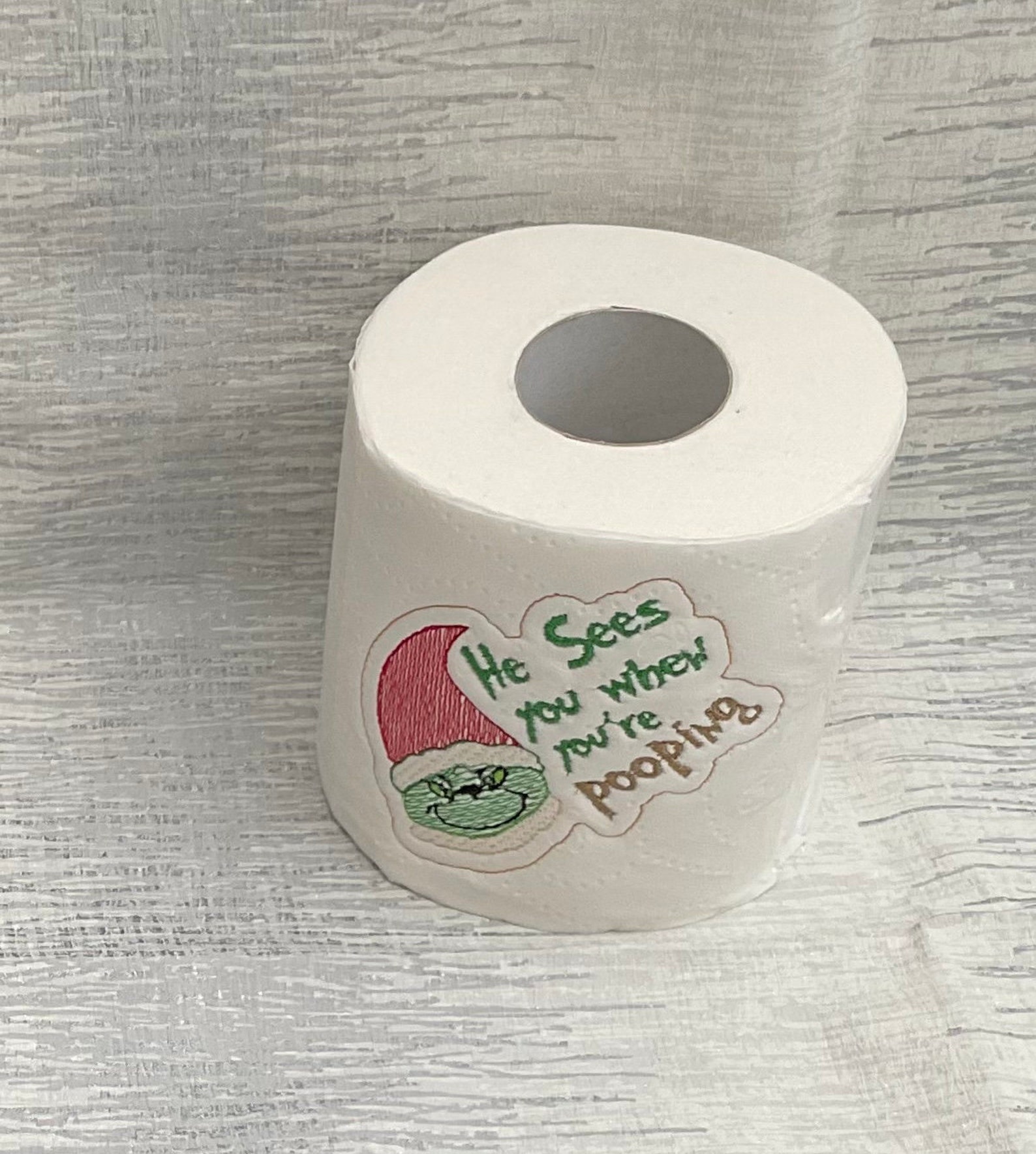 Toilet Roll Design He Sees You Your Pooping Secret Santa Etsy UK