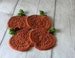 Crochet pumpkin coasters, autumn decor, individual coaster, fall table decor, halloween themed decor, pumpkin decor, halloween gift