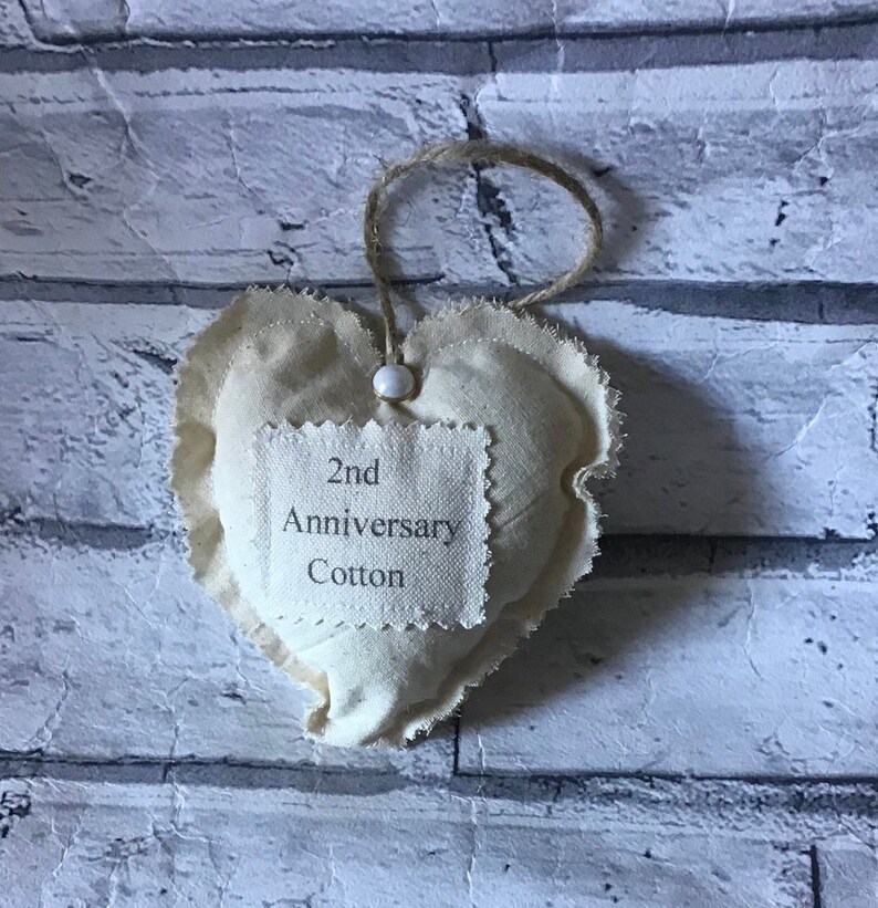 Cotton anniversary gift 2nd wedding anniversary hanging Etsy