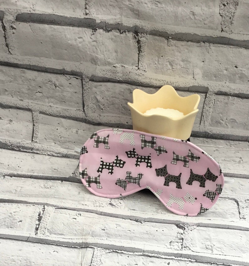 night mask slumber party, sleep aid sleep mask travel accessory Scottie dog sleep mask cotton gift Cotton eye mask unisex eye mask