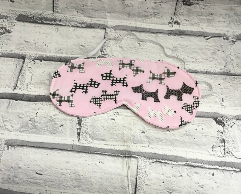 night mask slumber party, sleep aid sleep mask travel accessory Scottie dog sleep mask cotton gift Cotton eye mask unisex eye mask