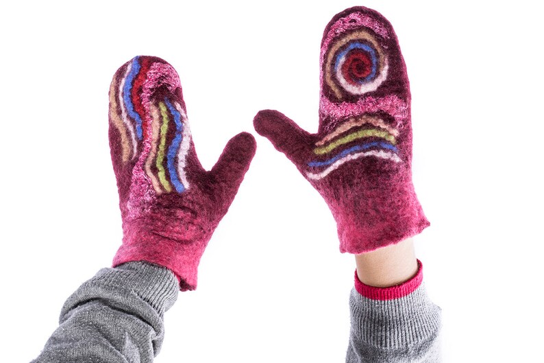 Mittens Children's Wool mittens handmade mitts of felted Etsy