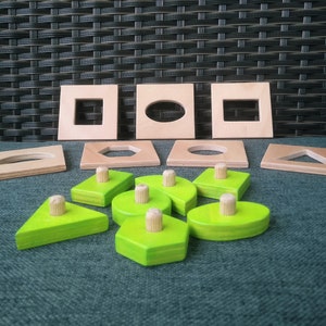 Wooden puzzles, Montessori puzzle, Wooden educational toy, Shape puzzle, Wooden shapes, Montessori inspired, Baby puzzle, Wooden toy, Jigsaw