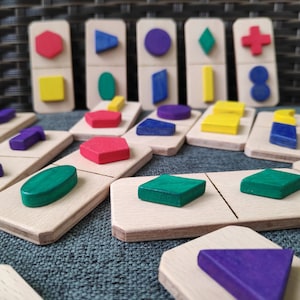 Wooden toy, Wooden dominoes, Educational toy, Motessori toys, Motessori materials, Dominoes set, Dominoes, Handmade domino, Domino set