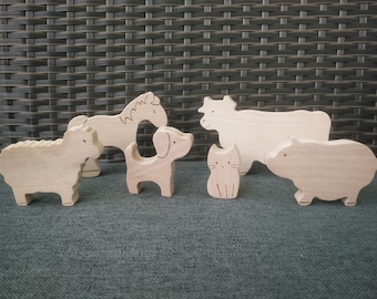 Wooden animals toys, Wooden animals figures, Wooden animals set, Wooden farm animals, Wooden farm toys, Wooden farm set, Wooden toys, Farm