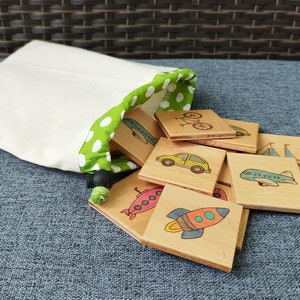 Flexa Holz-Memory Für Kinder – 36 Teile, FSC-Birkenholz, Mit Aufbewahrungsbox, Lernspiel Ab 3 Jahren
