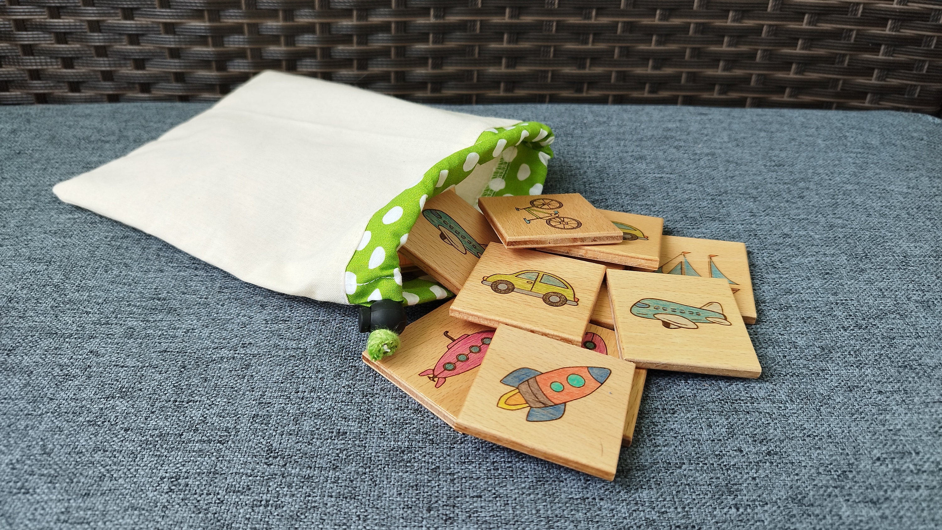 Memory-Spiel aus Holz, Montessori Spielzeug, Memory-Spiel für Kinder ...