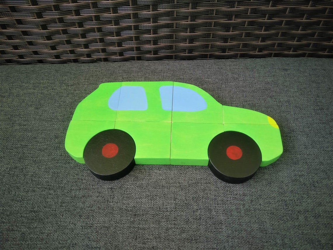 Wooden Car Puzzle, Wooden Car Toy, Wooden Puzzle, Wooden Puzzle Kids