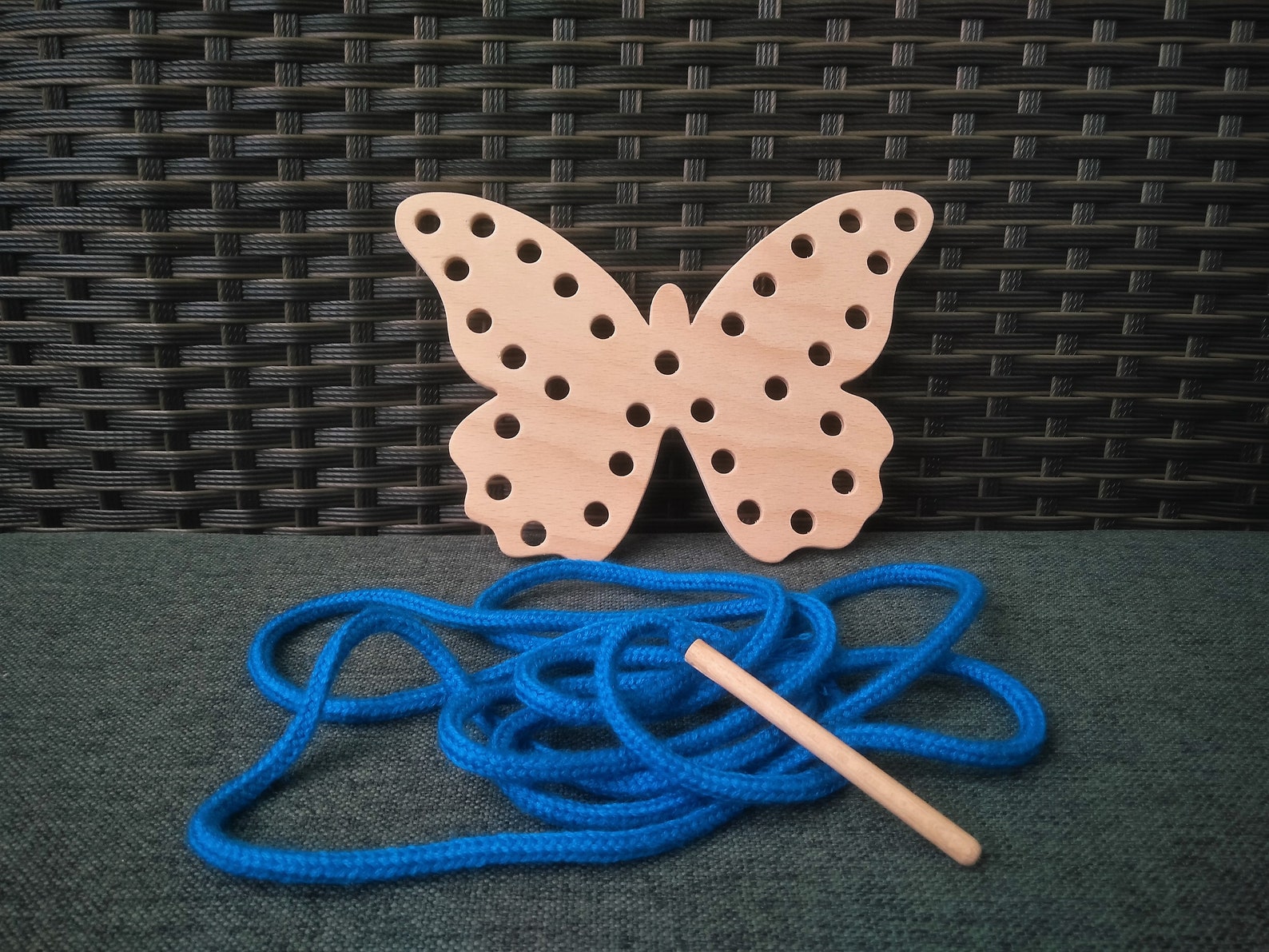 Wooden Lacing Toy Lacing Toy Lacing Wood Lacing Buttefly Etsy