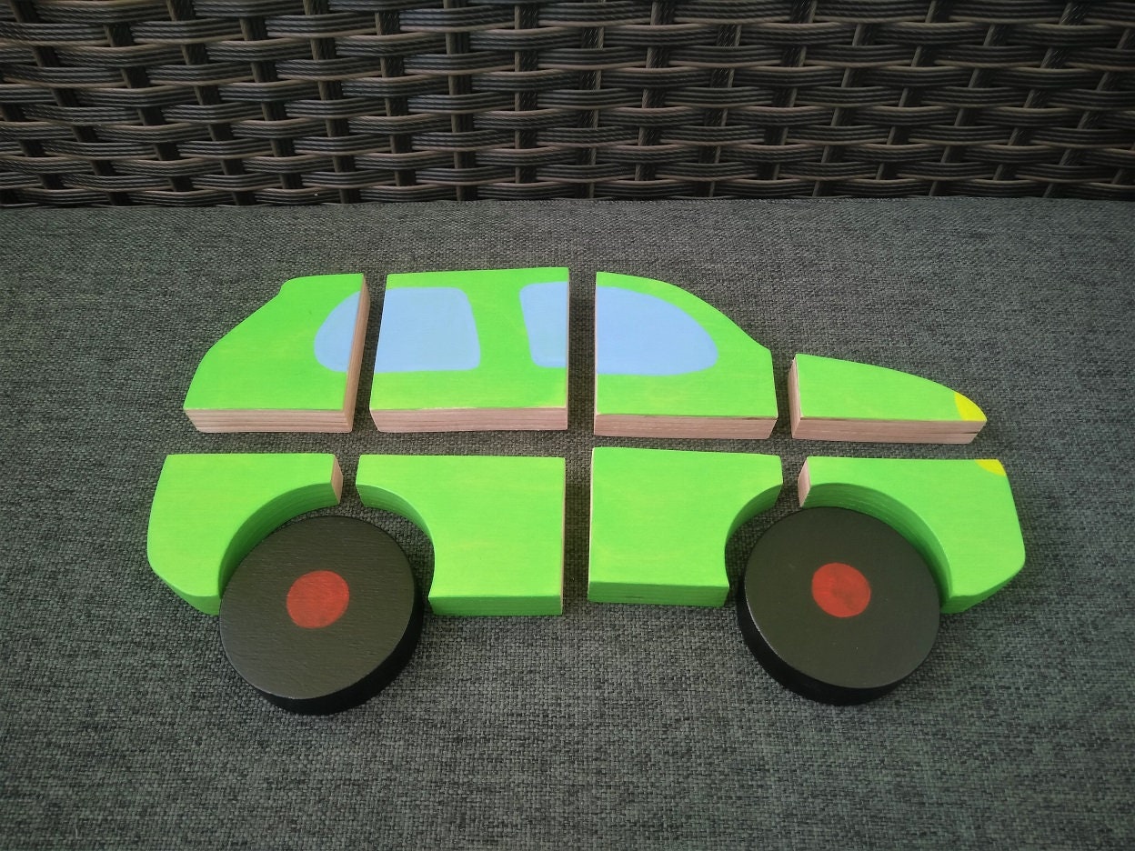 Wooden Car Puzzle, Wooden Car Toy, Wooden Puzzle, Wooden Puzzle Kids