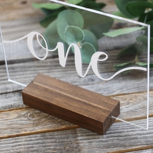 Acrylic Table Numbers| 5x7| White, Silver, Gold| Rustic Wedding Decor| Glass Look Table Numbers| Spring Wedding| Winter Wedding| Summer