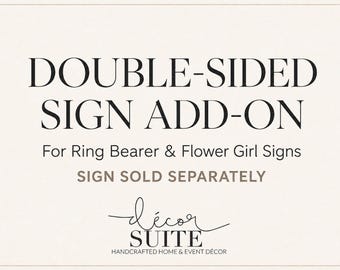 Double Sided Sign Add On, Second Side Lettering Upgrade, Painted or Vinyl
