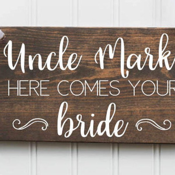 Here Comes The Bride Wooden Sign| Ring Bearer Sign| Flower Girl| Rustic Wedding Decor| Wooden Wedding Decor| Spring Wedding| Summer Wedding